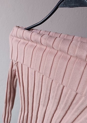 Zara pembe Mini Kayık Yaka Triko Kazak - Görsel 9