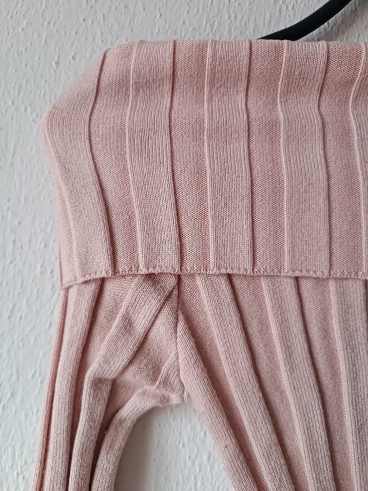 Zara pembe Mini Kayık Yaka Triko Kazak - Görsel 4