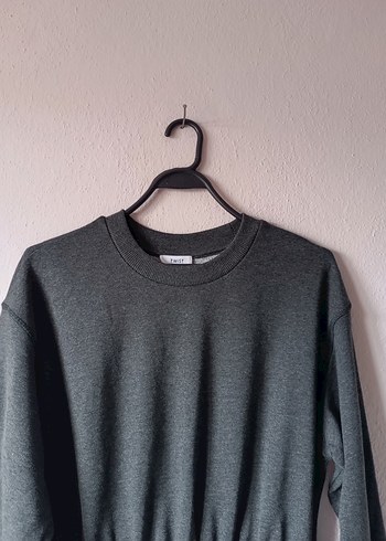 Twist marka antrasit Renk Mini Triko Elbise - Görsel 3