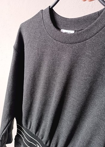 Twist marka antrasit Renk Mini Triko Elbise - Görsel 8