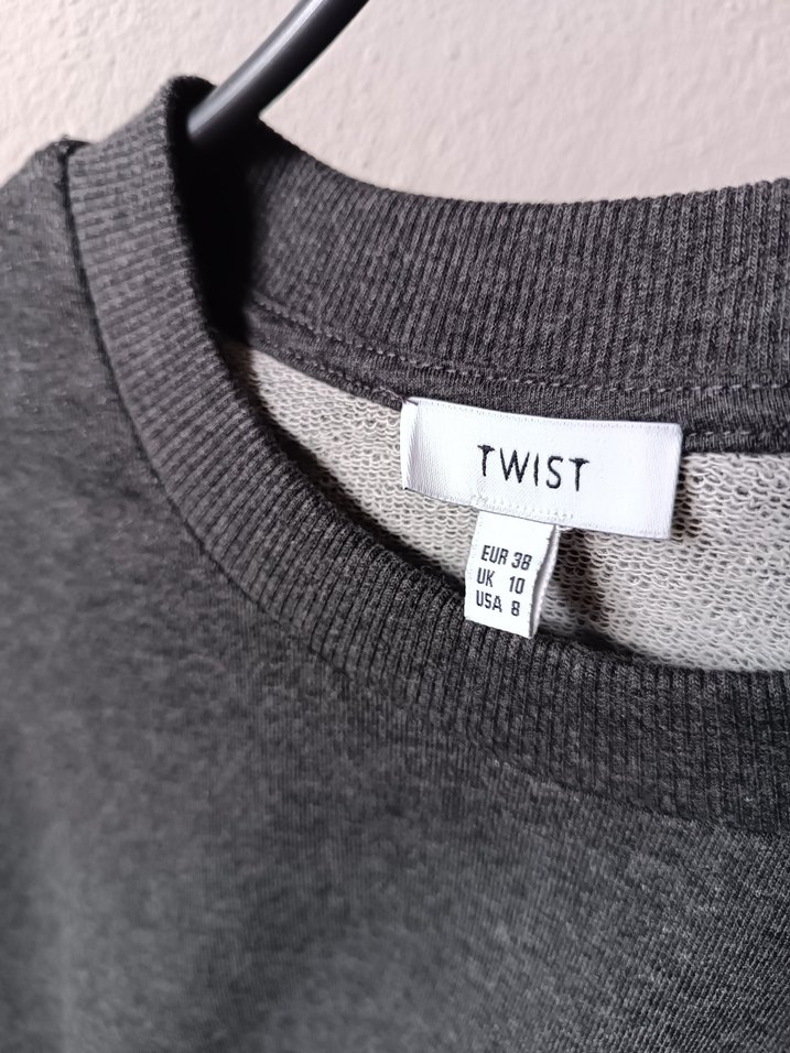 Twist marka antrasit Renk Mini Triko Elbise - Görsel 4