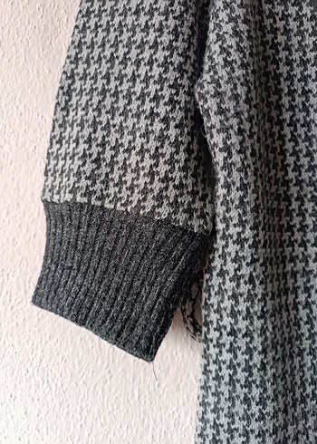 Kadın Gri Balıkçı Yaka Kısa Kollu Triko Elbise - Görsel 10