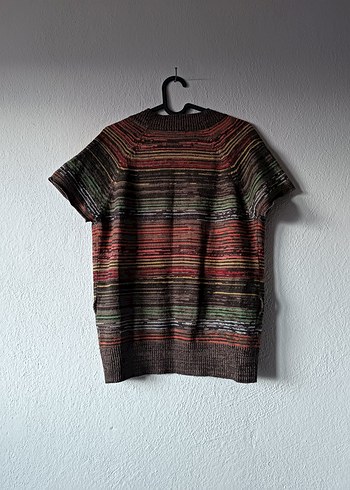 LCW Kahverengi desenli Bohem Örgü Hırka - Görsel 2