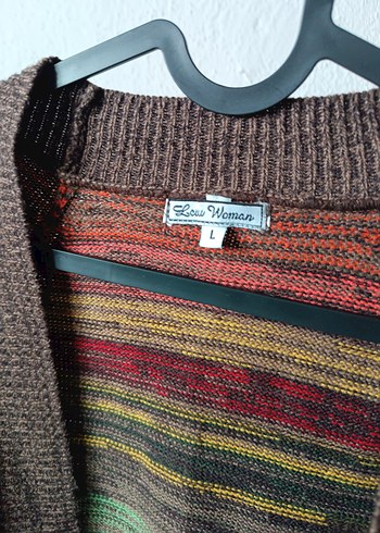 LCW Kahverengi desenli Bohem Örgü Hırka - Görsel 6