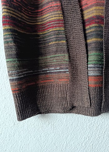 LCW Kahverengi desenli Bohem Örgü Hırka - Görsel 7