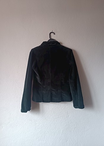 Siyah Kadife Vintage Ceket - Görsel 11