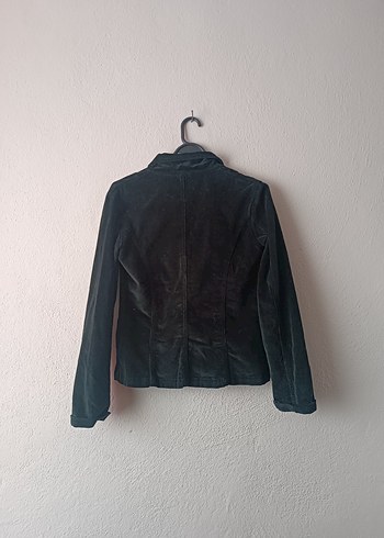 Siyah Kadife Vintage Ceket - Görsel 6