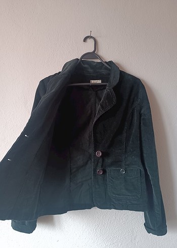 Siyah Kadife Vintage Ceket - Görsel 8