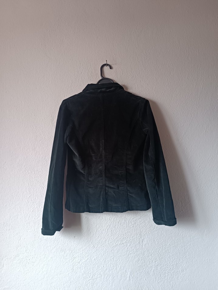 Siyah Kadife Vintage Ceket - Görsel 2