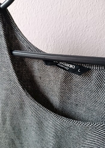 LCW Gri renk jile tarz uzun Hamile Elbise - Görsel 7