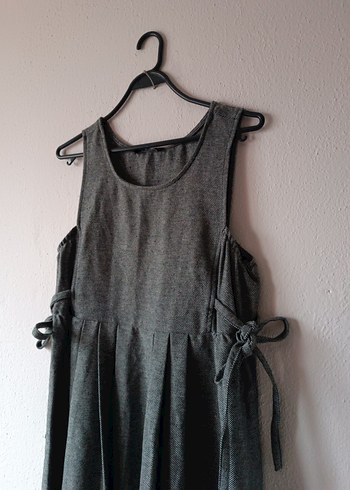 LCW Gri renk jile tarz uzun Hamile Elbise - Görsel 3