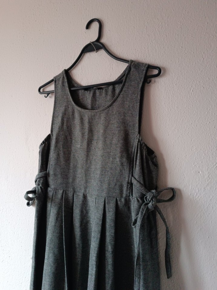 LCW Gri renk jile tarz uzun Hamile Elbise - Görsel 3