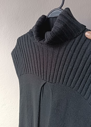 İpekyol Siyah Boğazlı Kolsuz Uzun Triko Elbise - Görsel 6