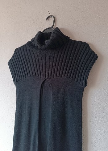 İpekyol Siyah Boğazlı Kolsuz Uzun Triko Elbise - Görsel 4