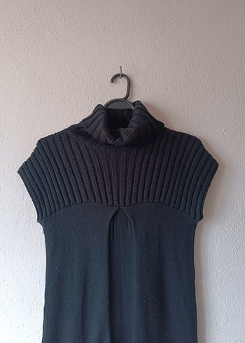 İpekyol Siyah Boğazlı Kolsuz Uzun Triko Elbise - Görsel 3