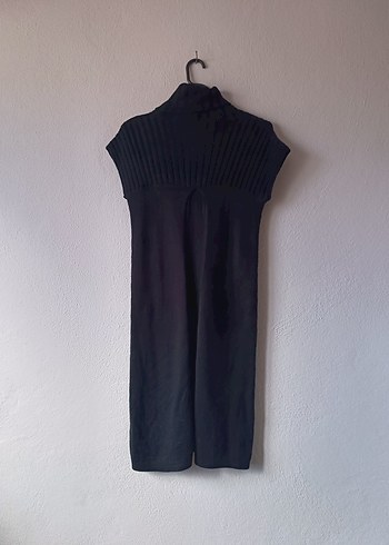 İpekyol Siyah Boğazlı Kolsuz Uzun Triko Elbise - Görsel 2