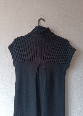 İpekyol Siyah Boğazlı Kolsuz Uzun Triko Elbise - Görsel 7