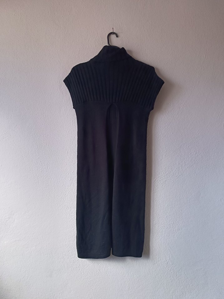 İpekyol Siyah Boğazlı Kolsuz Uzun Triko Elbise - Görsel 2