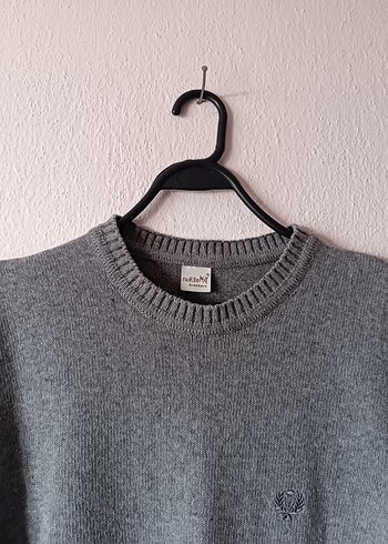 Tweeny Brothers Gri Yün Erkek Kazak - Görsel 3