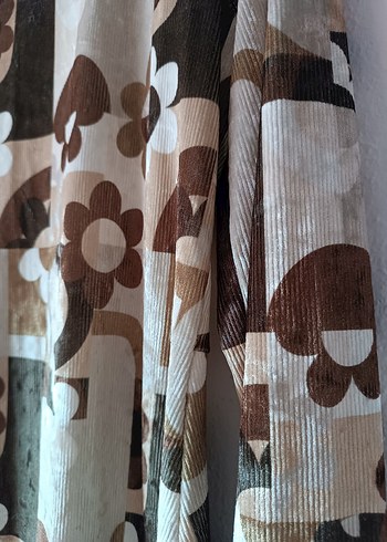 Bershka marka Uzun Kollu Desenli Kadife elbise - Görsel 5