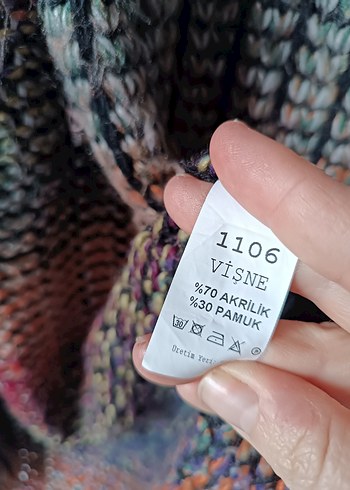 Kadın Uzun Renkli Batik Desenli Örgü Hırka - Görsel 14