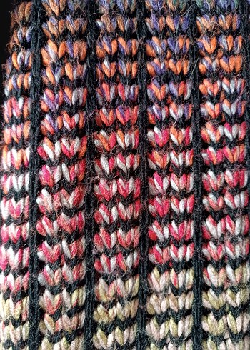 Kadın Uzun Renkli Batik Desenli Örgü Hırka - Görsel 6