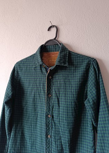 Melbourne Mavi Yeşil Kareli Uzun Kollu Erkek Gömlek - Görsel 3