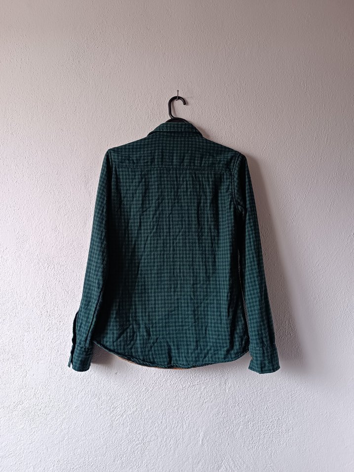 Melbourne Mavi Yeşil Kareli Uzun Kollu Erkek Gömlek - Görsel 2