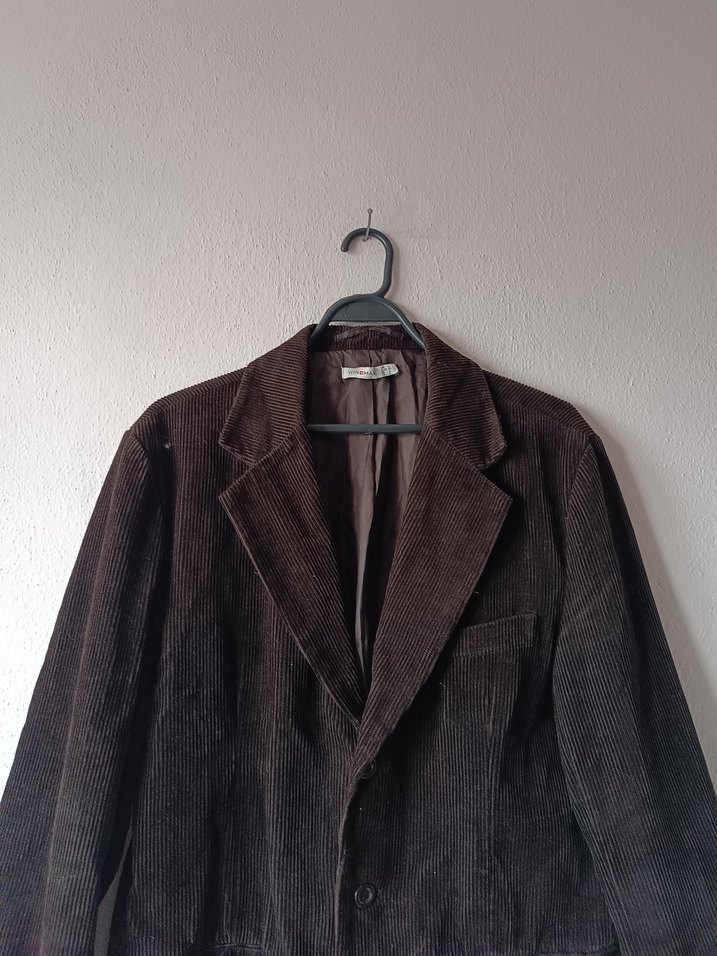 Kahverengi Erkek Kadife Ceket - Görsel 3