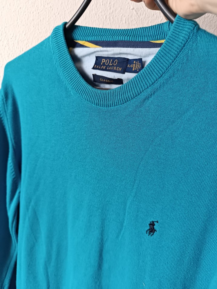 Polo Ralph Lauren Mavi Uzun Kollu Erkek Kazak - Görsel 4