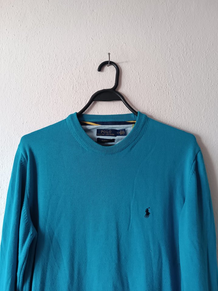 Polo Ralph Lauren Mavi Uzun Kollu Erkek Kazak - Görsel 5