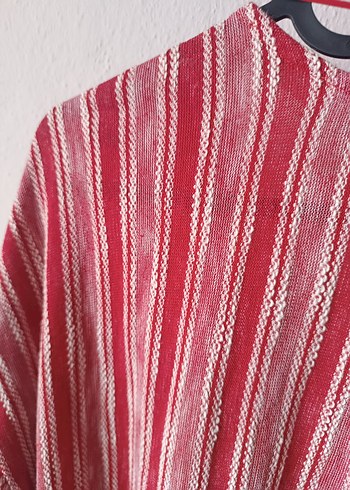 Pull & Bear marka Kırmızı Bohem Kimono - Görsel 9