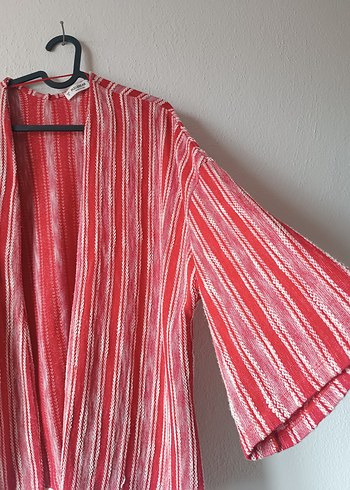 Pull & Bear marka Kırmızı Bohem Kimono - Görsel 3