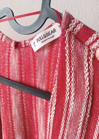 Pull & Bear marka Kırmızı Bohem Kimono - Görsel 5