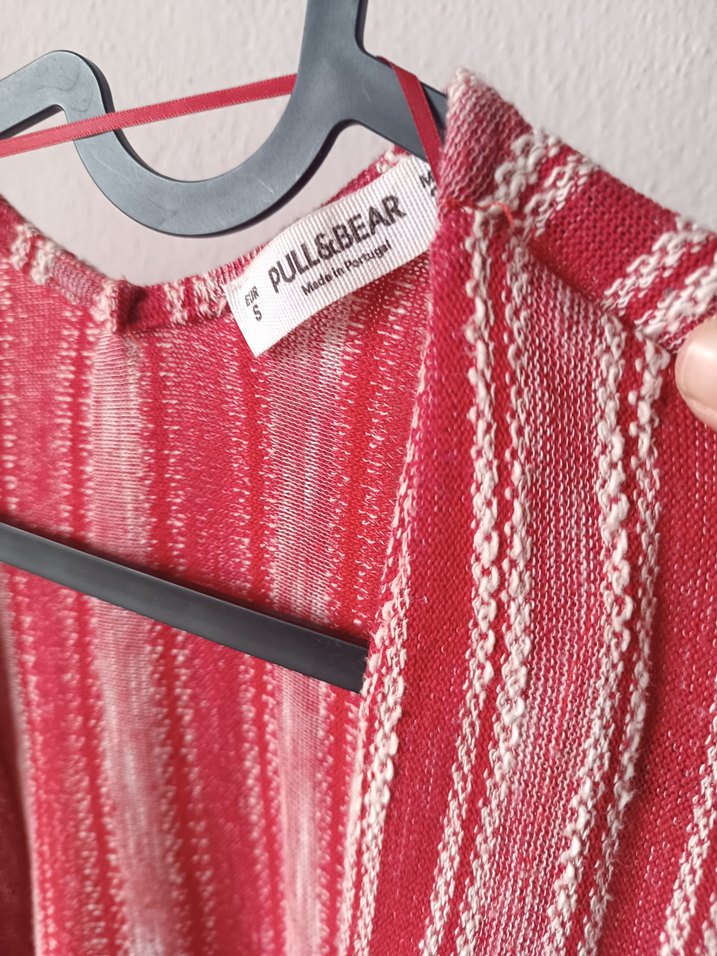 Pull & Bear marka Kırmızı Bohem Kimono - Görsel 5