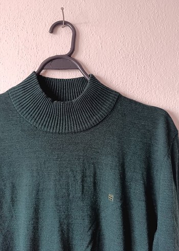 Avva Petrol yeşili Yarım Boğazlı Erkek Kazak - Görsel 5