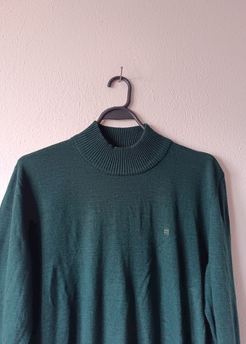 Avva Petrol yeşili Yarım Boğazlı Erkek Kazak - Görsel 3