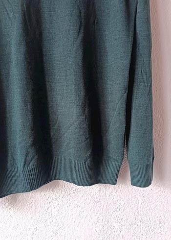 Avva Petrol yeşili Yarım Boğazlı Erkek Kazak - Görsel 8