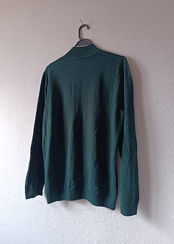 Avva Petrol yeşili Yarım Boğazlı Erkek Kazak - Görsel 7