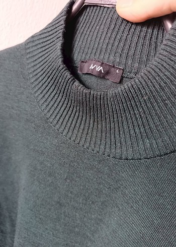 Avva Petrol yeşili Yarım Boğazlı Erkek Kazak - Görsel 11