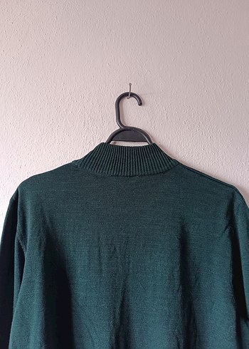 Avva Petrol yeşili Yarım Boğazlı Erkek Kazak - Görsel 6