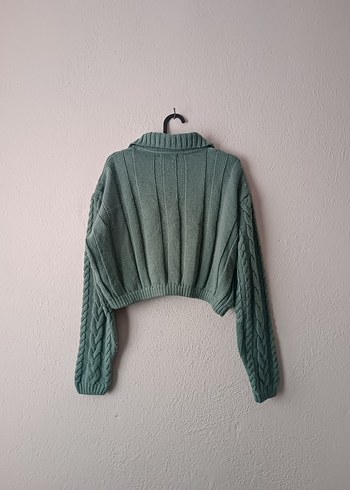 Trendyol Mint Yeşili Kısa Örgü Hırka - Görsel 2