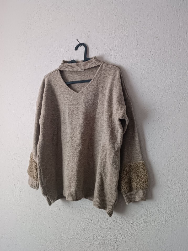 Trikomod Vizon Salaş Kesim Yün Kazak - Görsel 4