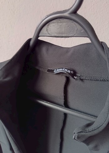 Siyah, Yüksek Yakalı, Uzun Kollu Kadın Tulum - Görsel 7