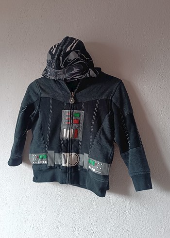 Starwars Darth Vader Erkek Çocuk Siyah Kapşonlu Sweatshirt - Görsel 4