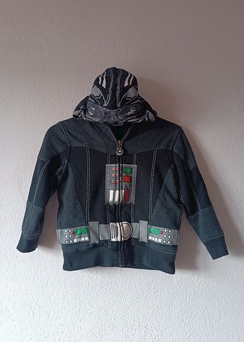 Starwars Darth Vader Erkek Çocuk Siyah Kapşonlu Sweatshirt - Görsel 3
