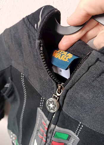 Starwars Darth Vader Erkek Çocuk Siyah Kapşonlu Sweatshirt - Görsel 18