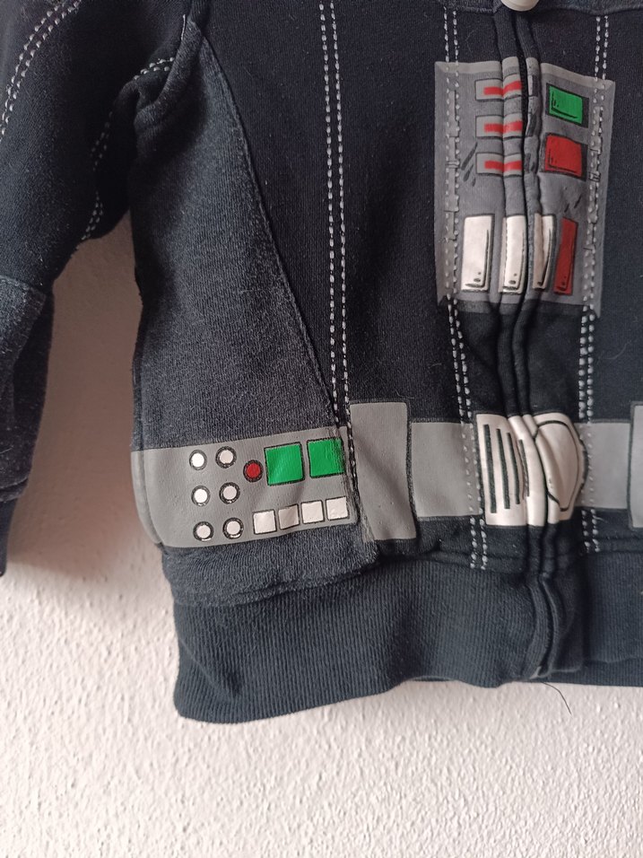 Starwars Darth Vader Erkek Çocuk Siyah Kapşonlu Sweatshirt - Görsel 5