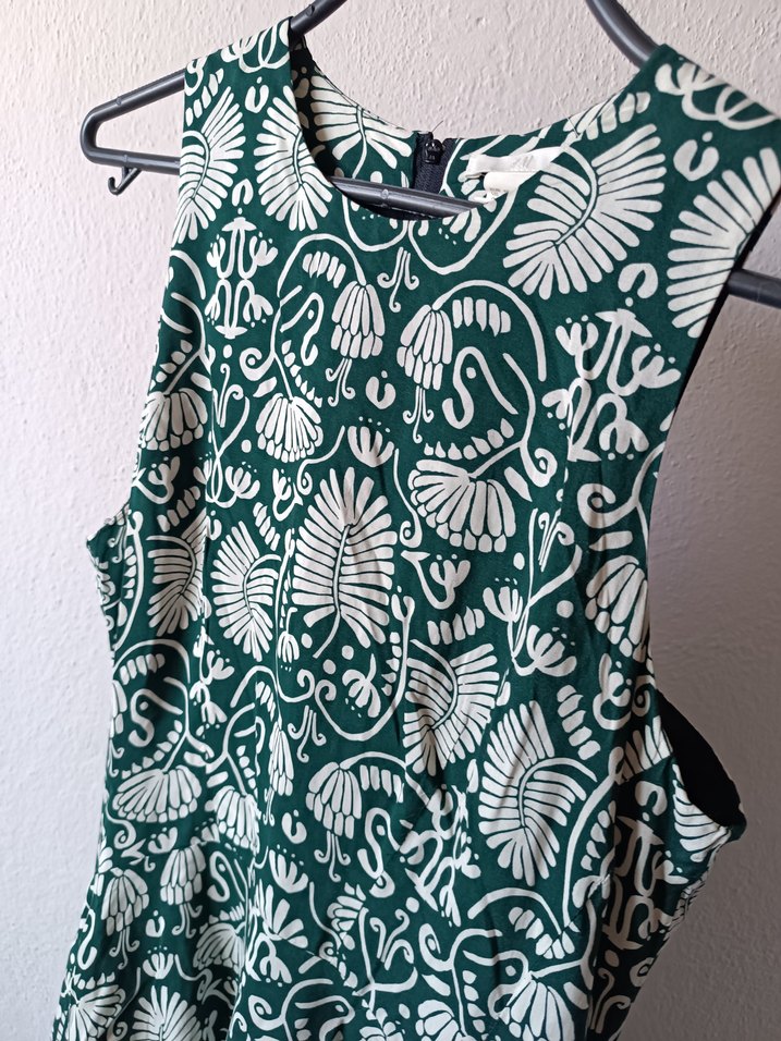 H&M Yeşil Bohem Kolsuz Midi Elbise — görsel 6/12