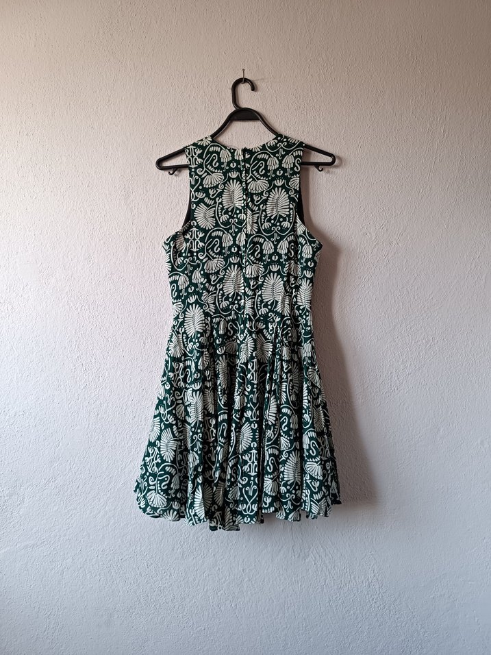 H&M Yeşil Bohem Kolsuz Midi Elbise — görsel 3/12